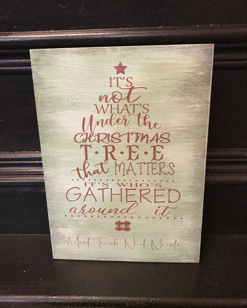 It's Not What's Under the Christmas Tree That Matters