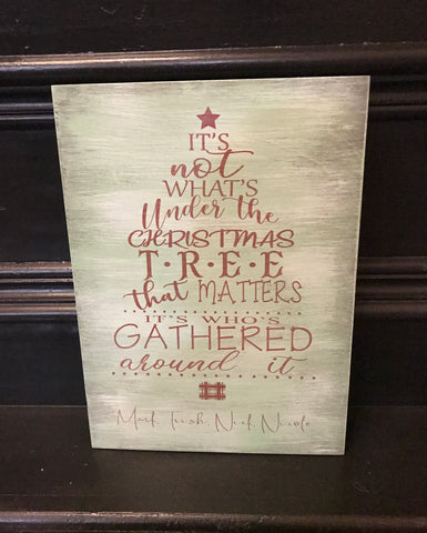 It's Not What's Under the Christmas Tree That Matters