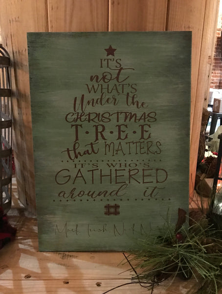 It's Not What's Under the Christmas Tree That Matters