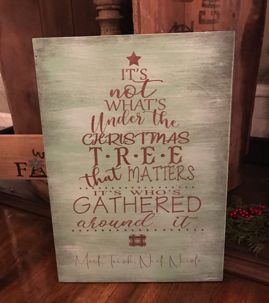 It's Not What's Under the Christmas Tree That Matters