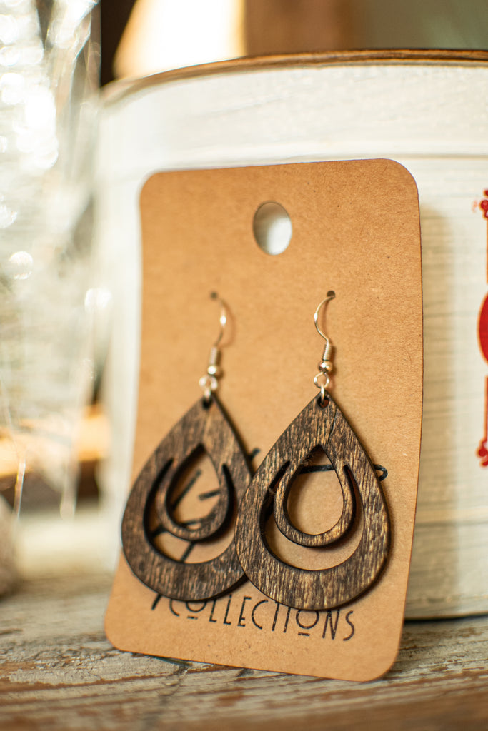 Open Double Teardrop Earrings