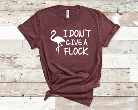 I Don't Give a Flock Heathered Maroon Bella T-Shirt