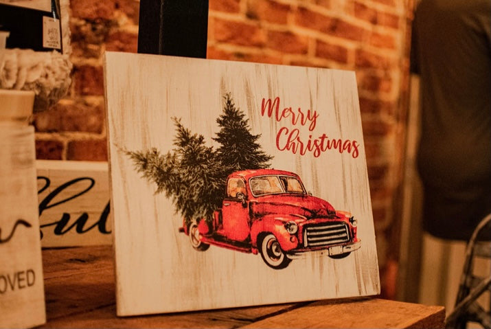 Red Truck Merry Christmas