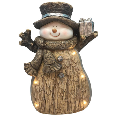 Woodland Snowman with Hat & Package