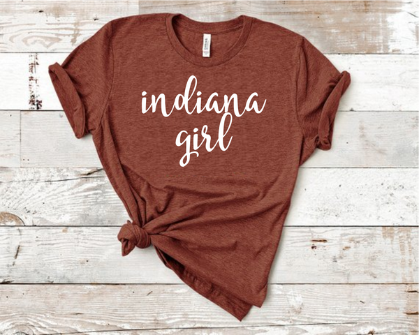 Indiana Girl Heathered Clay Bella T-Shirt