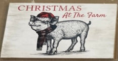 Christmas At The Farm Pig