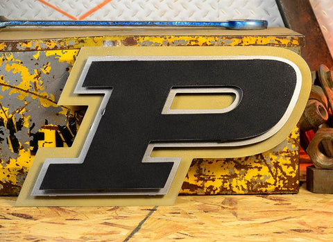 Purdue P 3D Vintage Metal Art