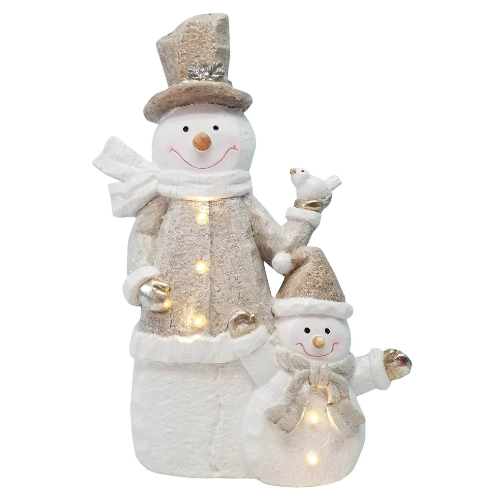 Snowmen Trimmed in Gold