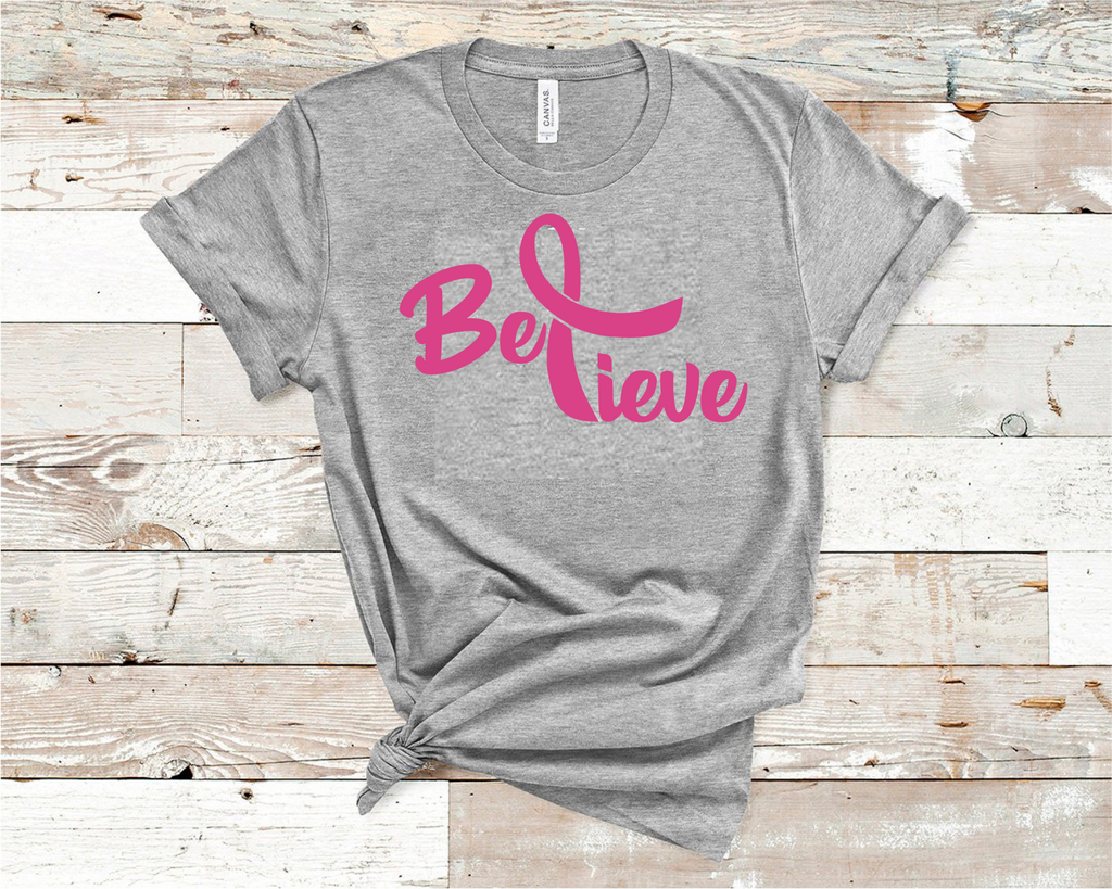 Believe with Cancer Ribbon T-Shirt