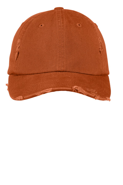 Burnt Orange Distressed Pigment Dyed Hat