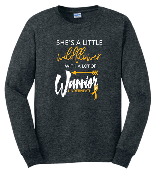 She's A Little Wildflower with A lot of Warrior Underneath Long Sleeve T-Shirt