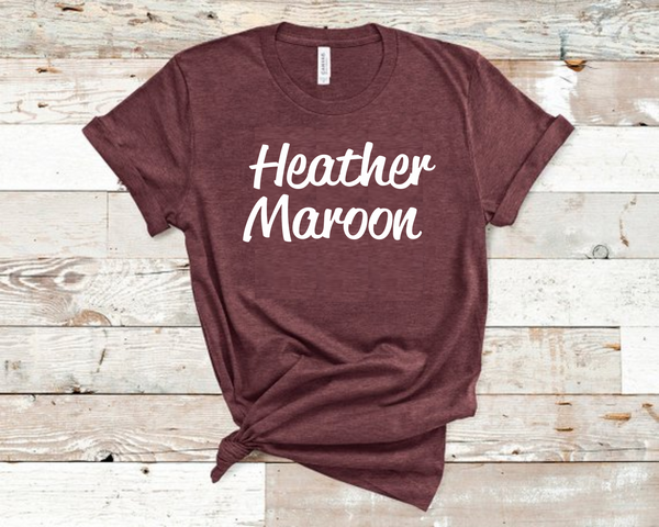 Heather Maroon Bella Unisex T-Shirt